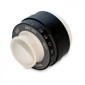 10 mm printing disc, black aluminium with scale